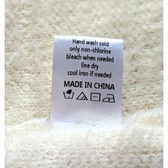 SAGE THE LABEL Ivory Fluff Long Sleeve Oversized Open Cardigan Size S - Picture 5 of 7